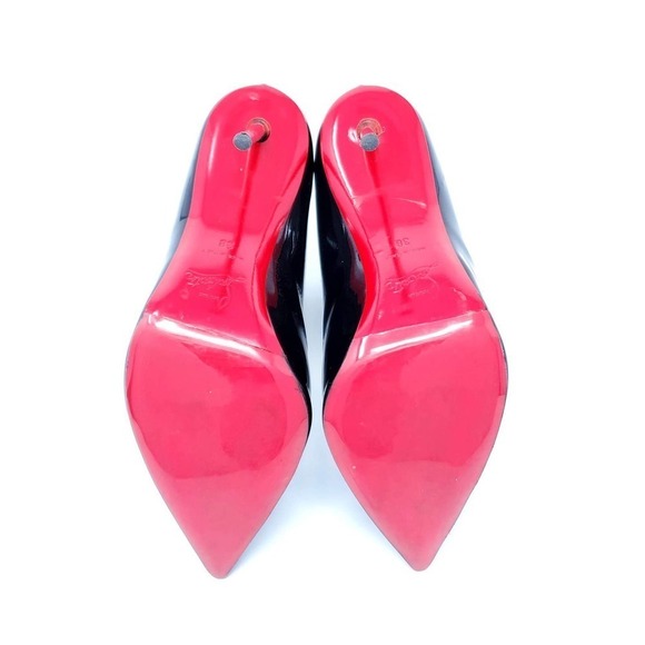 Christian Louboutin Heels Epic 100 Heeled Boots Black Patent Leather EU‎ 38 - Picture 8 of 10